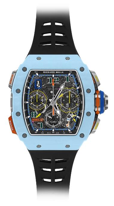Review Replica Richard Mille RM 65-01 Automatic Split-Seconds Chronograph Pastek Blue Quartz TPT Watch